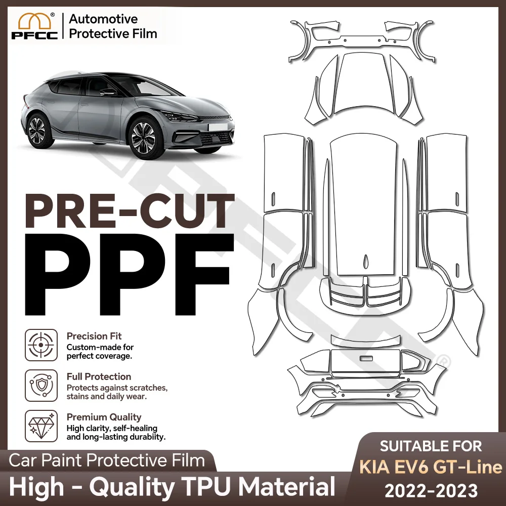 TPU For KIA EV6 GT-line 2022 2023 Paint Protection Film Pre-cut Clear PPF Invisible Anti-scratch Resistant Bra Car Accessories