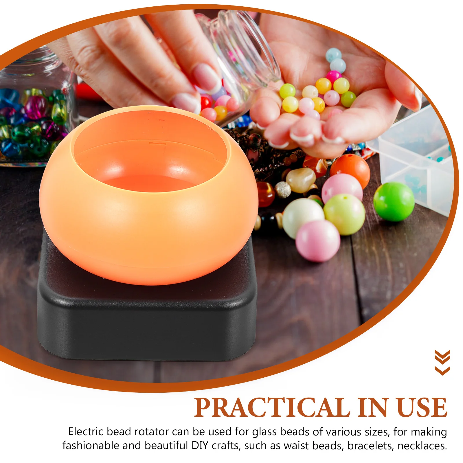 

Automatic Beading Machine Sturdy Bead Spinner Bowl for Stringing Small Beads Liquid Silver Flat Clay DIY Jewelry Making Tool