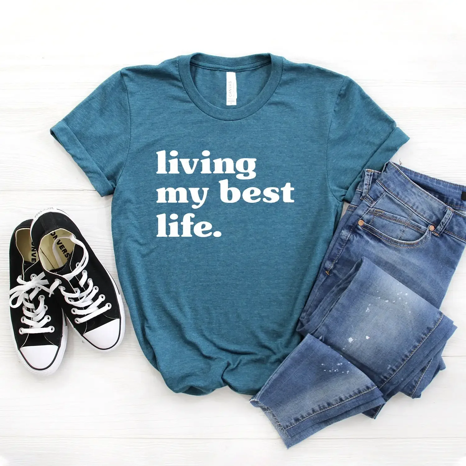 Living My Best Life T Shirt Choose Kind Kindness Matters Inspirational Positive Softstyle