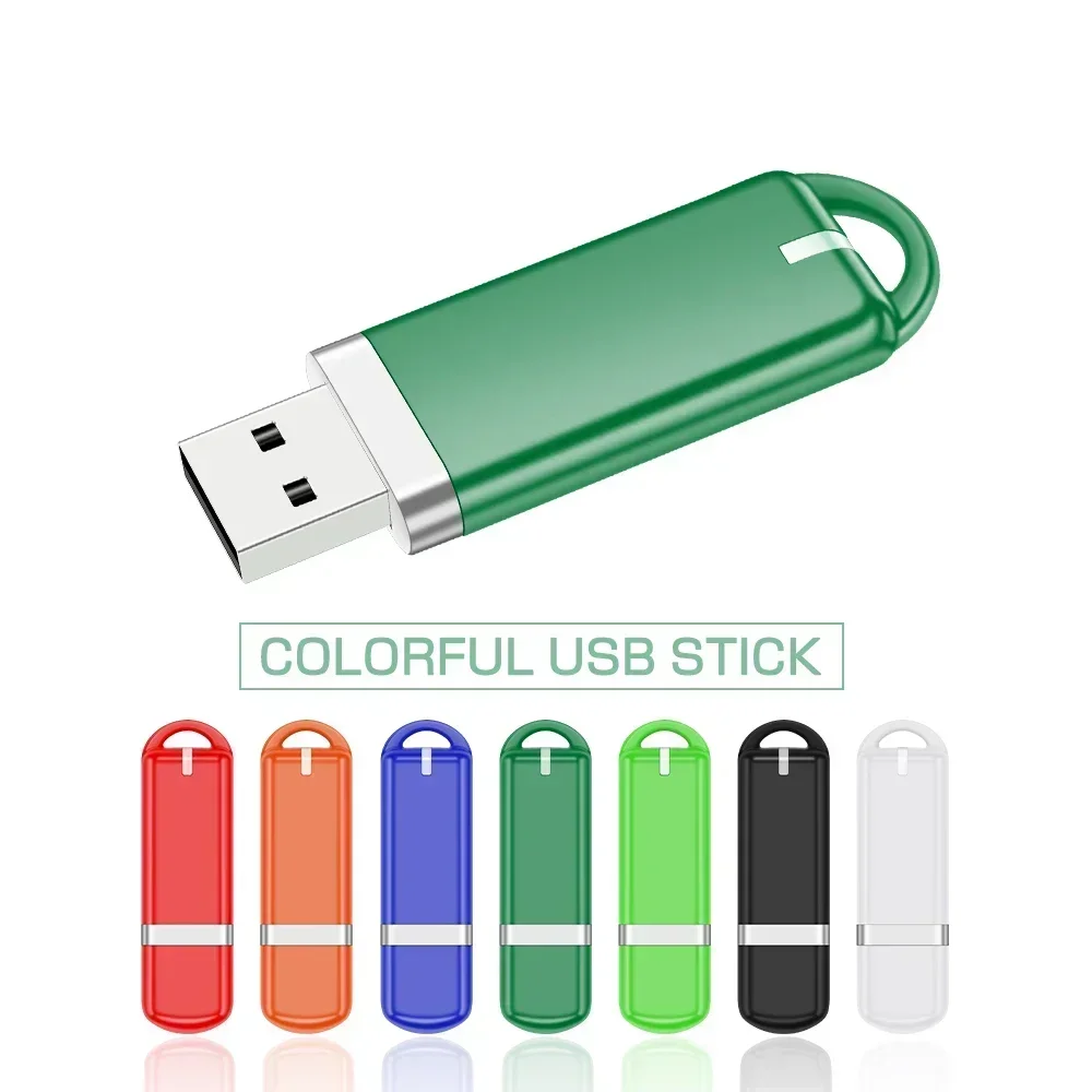 Mini Colorful USB Flash Drive 64GB Plastic Pen Drive 32GB Creative Fashion Business Gift Memory Stick for Transparent Box U Disk