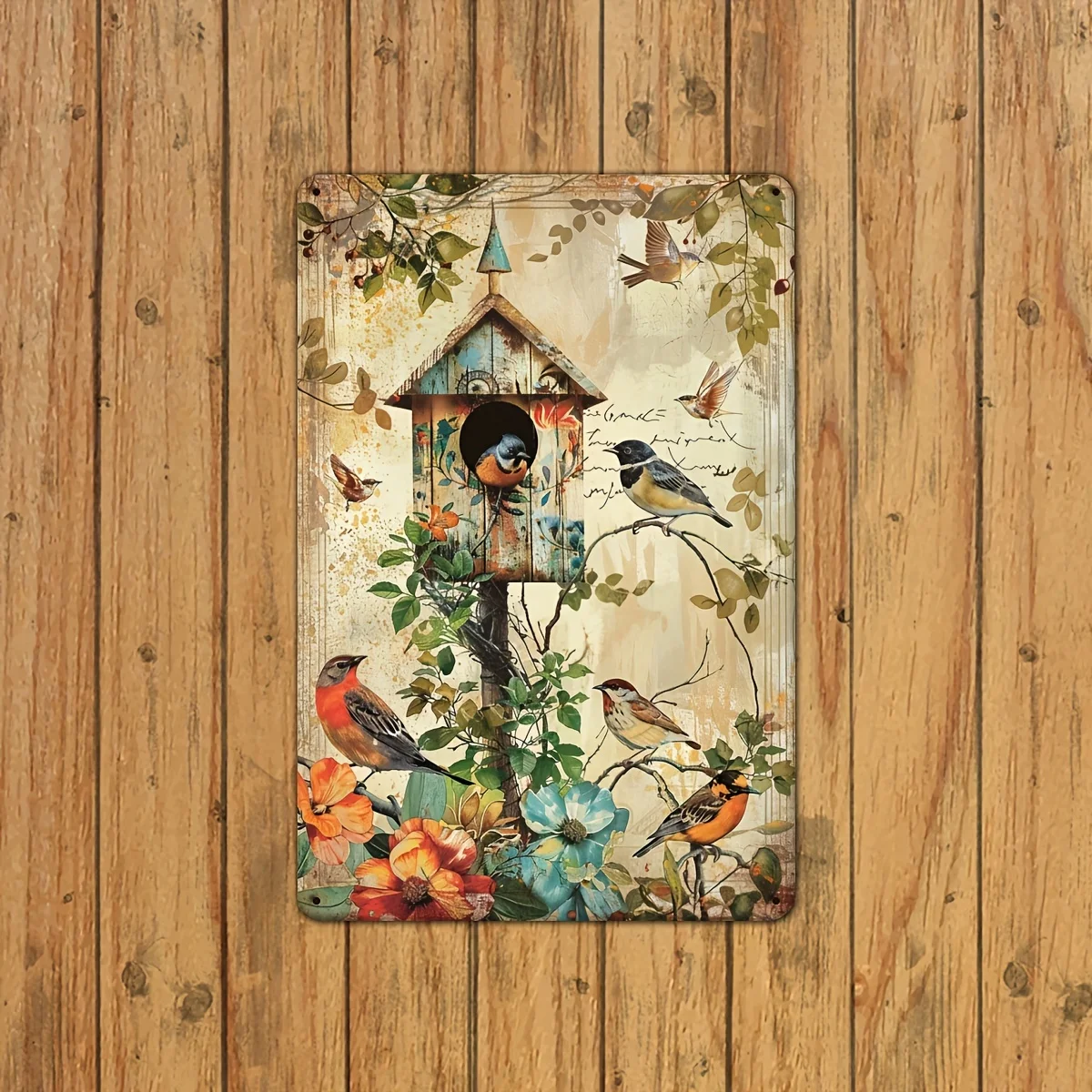 لوحة معدنية مبتكرة لديكور المنزل على شكل طائر، مناسبة للمنزل وغرفة النوم والبار وأغراض الديكور.