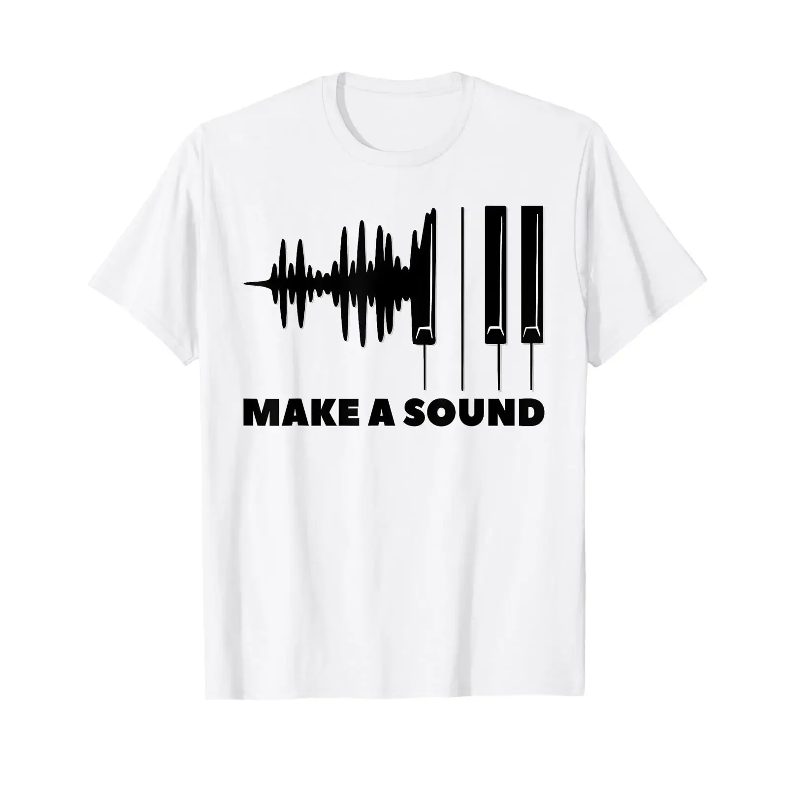 Piano Sound Music Keyboard Buttons T Shirt vintage Washed Stylish Stretched graphic homme Breathable Slightly streetwear