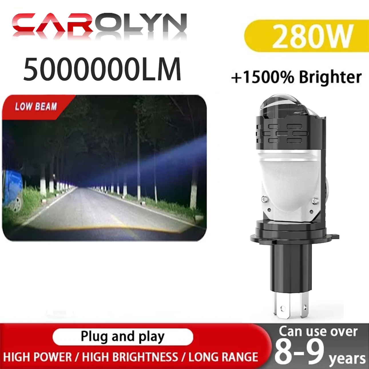 

CAROLYN projector H4 lens LED car headlight bulb CANBUS car bulb For Proton/Perodua/Toyota/Honda 12V