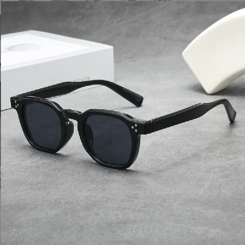 New round frame rice staple glasses Fashion sunglasses unisex sunshade mirror UV protection uv400