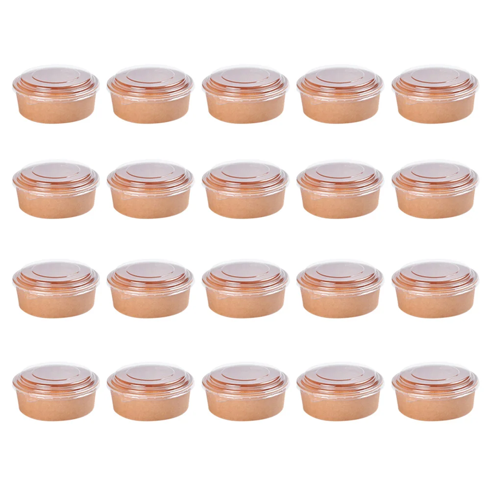 

20 Pcs Nut Tray Basket Kraft Paper Bowls Microwaveable Meal Prep Containers Party