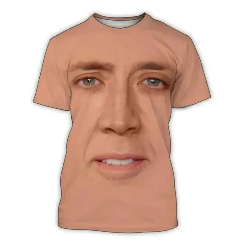 Actor Star Nicolas Cage T-shirt 3D Print O-Neck Women Men Tshirt Men Fashion Casual Short Sleeve Tees Harajuku Unisex Clothing