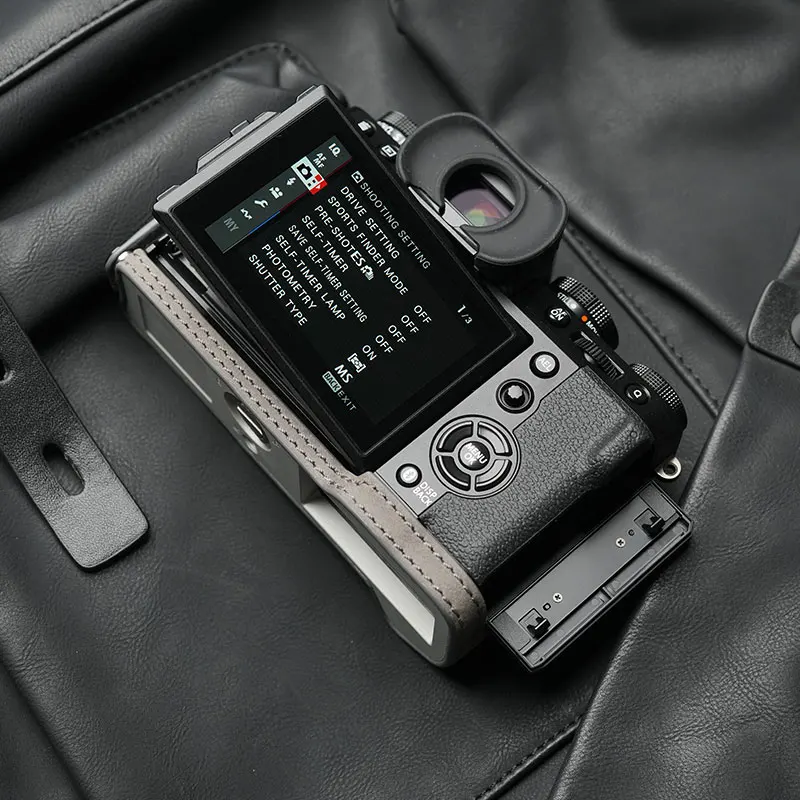 Mr.Stone do Fujifilm X-T5 futerał na aparat futerał ochronny na aparat XT5 ręcznie robiona torba na aparat z prawdziwej skóry