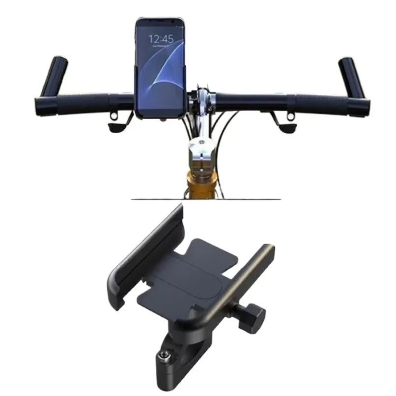 

GPS Aluminum Universal Bike Phone Holder with Handlebar Extension Mount Anti Shake Adjustable Phone Stand For Bicycle Motorcycle
