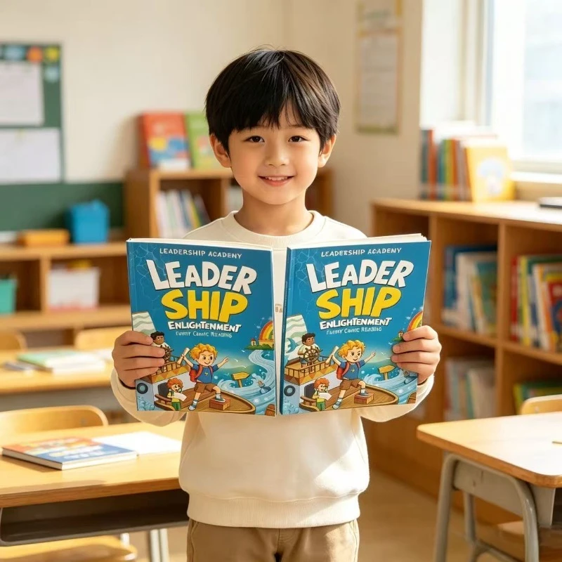 Leadership Enlightenment Funny Comic Reading, Kids Early Learning Storybook, Children Educational Comic Book for Boys Girls