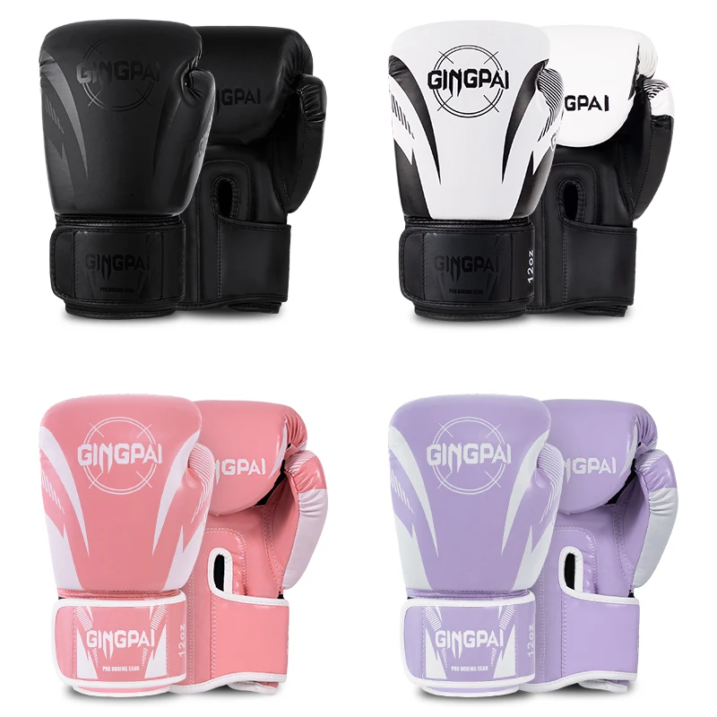 

6/8/10/12/14/16oz Boxing Gloves Professional Adult Sanda Muay Thai Fighting Gloves kidsMen Women Training Fight MMA