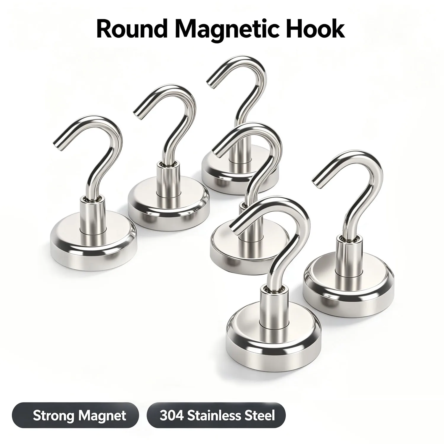 Super Strong Neodymium Fishing Magnets E16 Neodymium Hook MultiPurpose Storage For Home Kitchen Bar Storage Key Hanging Hanger