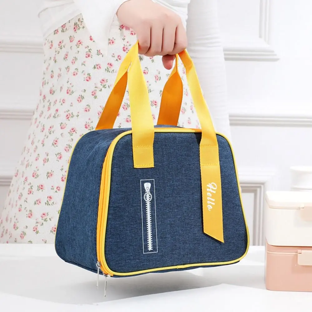 Portable Lunch Bag Women Men Simple Food Warmer Lunch Box Thermal Insulation Bag Children School Food Storage Bag