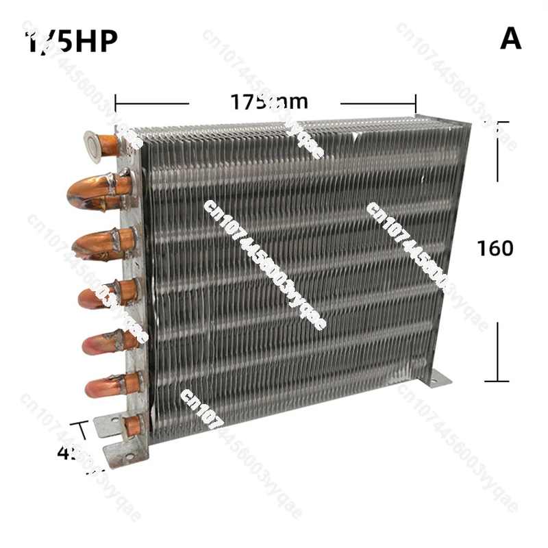 Freezer Freezer Condenser 1/5HP Air-cooled Water-cooled Aluminum Fin Copper Tube Radiator Fin Heat Exchanger Without Shell