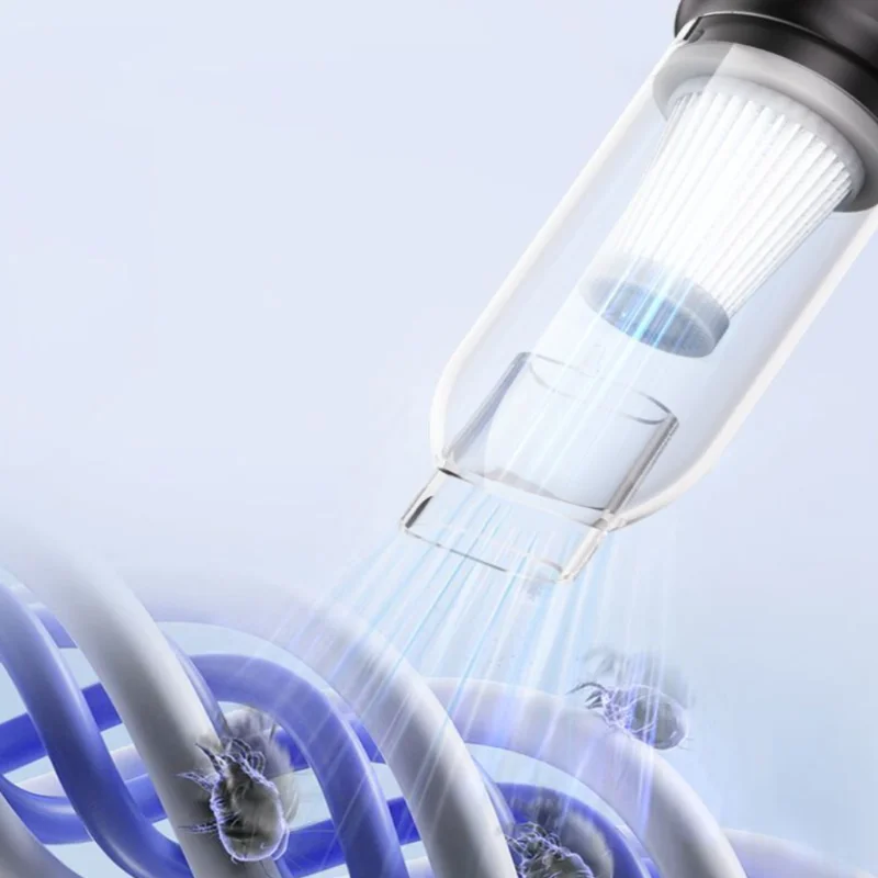 Беспроводной ручной пылесос 20 кПа — портативный перезаряжаемый автомобильный пылесос с HEPA-фильтром, 5 инструментов, для выдувания и всасывания шерсти домашних животных.