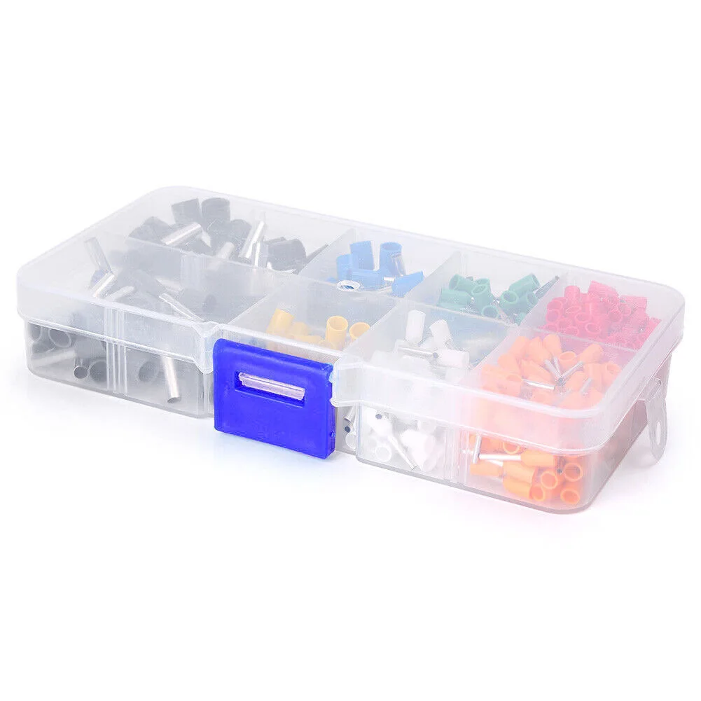 300/400/700Pcs Tube Terminal Set VE European Style Tube Terminal Box Cold Pressed Terminal Block