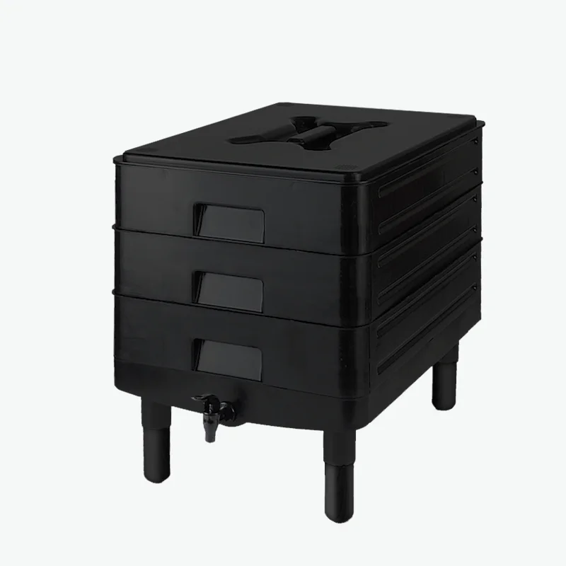 65L Courtyard Tray Compost Plastic Worms Farm Growing Worm Bin Kitchen Outdoor Environmental protection Compost Bin