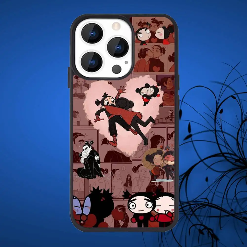 حافظة هاتف كارتون P-Pucca لهاتف آيفون 17,16,15,14,13,12,11,Plus,Pro,Max Mini Magsafe شحن لاسلكي مغناطيسي #6