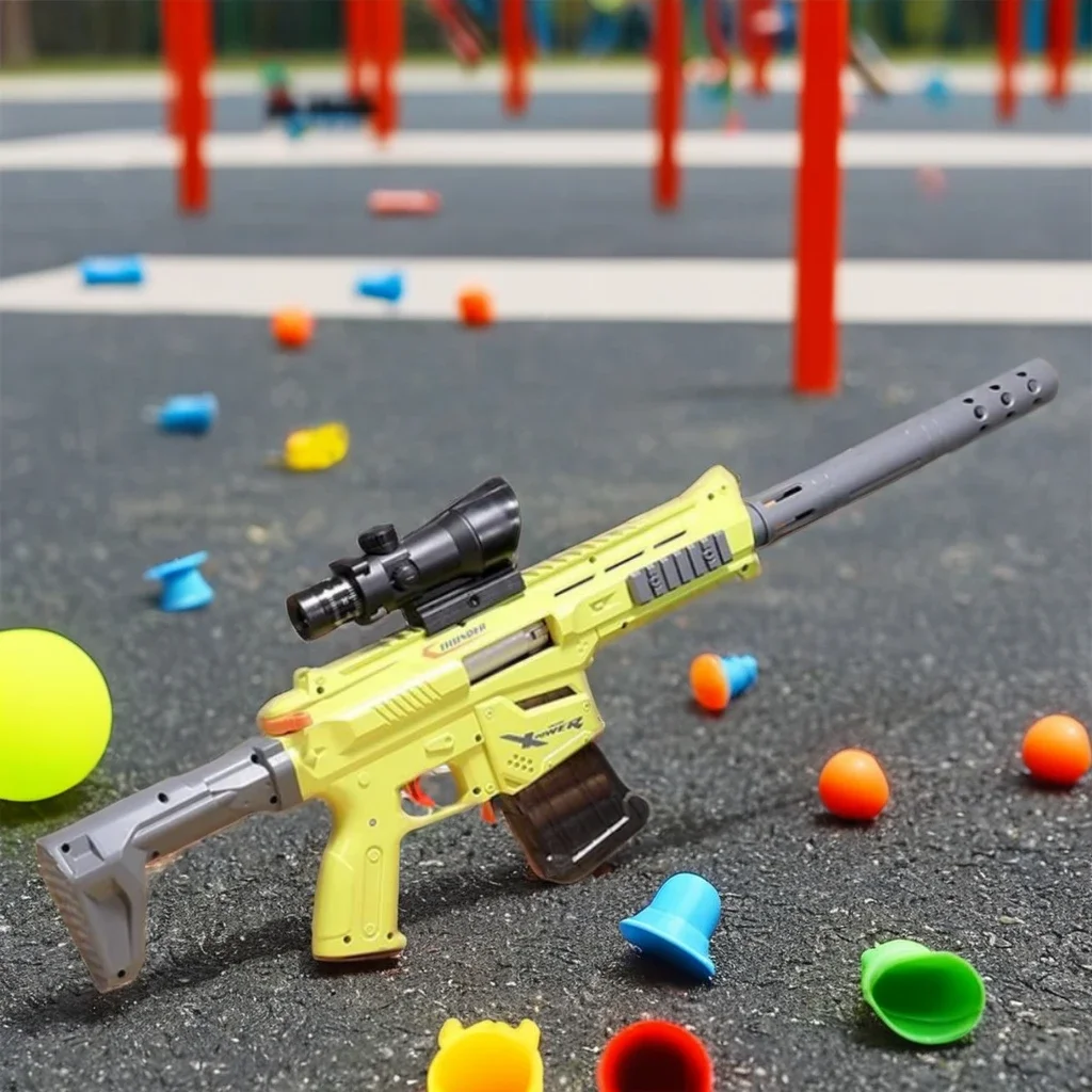 Electric Automatic AK Foam Blaster Toy Gun Kids DIY Motorized 40 Nerf-Compatible Soft Bullet Darts Great Plastic Birthday Gift