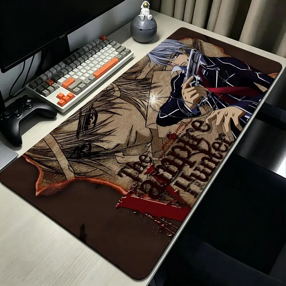anime Vampire Knight Mouse Pad MousePad Stitched Edge Gaming Anti‑Slip Rubber Base Waterproof Desk Mat For Office Laptop PC