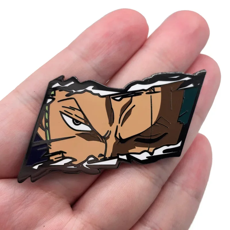 Luffy Zoro Adventure Enamel Pin – Pirate Crew Metal Brooch, Manga Anime Character Pin Pendant for Jackets, Bags, Hats, Cosplay