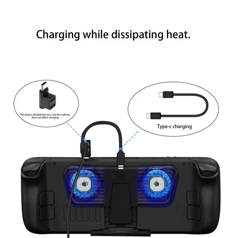 Fit for Steam Deck 2-in-1 Extension Connector Right Angle Type-Adapter Male to Female Game Console Accessories