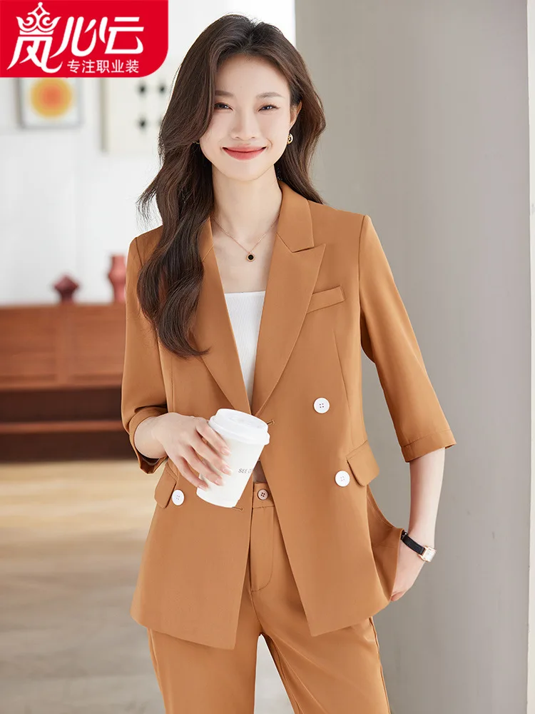 Lan Xinyun Summer New Business Suit Tailored Suit Formal Clothes Women's Suit Overalls Dignified Goddess Fan High End6763