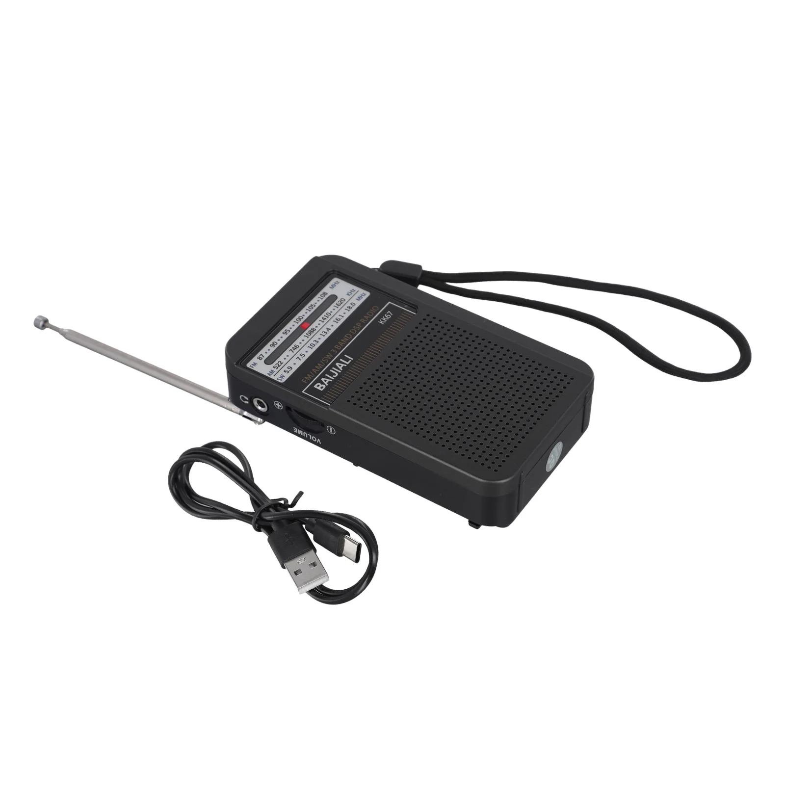 

Daily Use Dual Band Radio Battery Operated Radio International Broadcast Support Lightweight ABS Material Reliable Radio Access