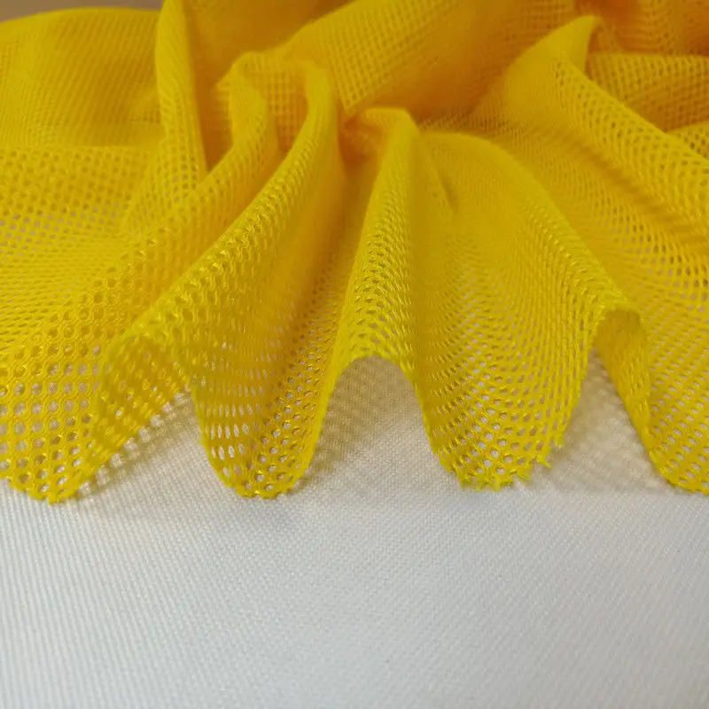 High-grade Black Fishnet Mesh Fabric By Meters for Chairs Bags Cradles Sewing Plain Summer Polyester Textile Wearable Breathable
