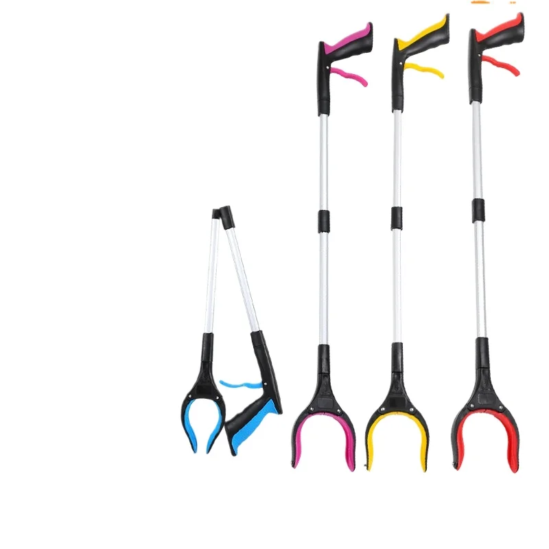 Foldable gripper touch tool pick-up bar with 360 ° rotating jaw and magnet gripper