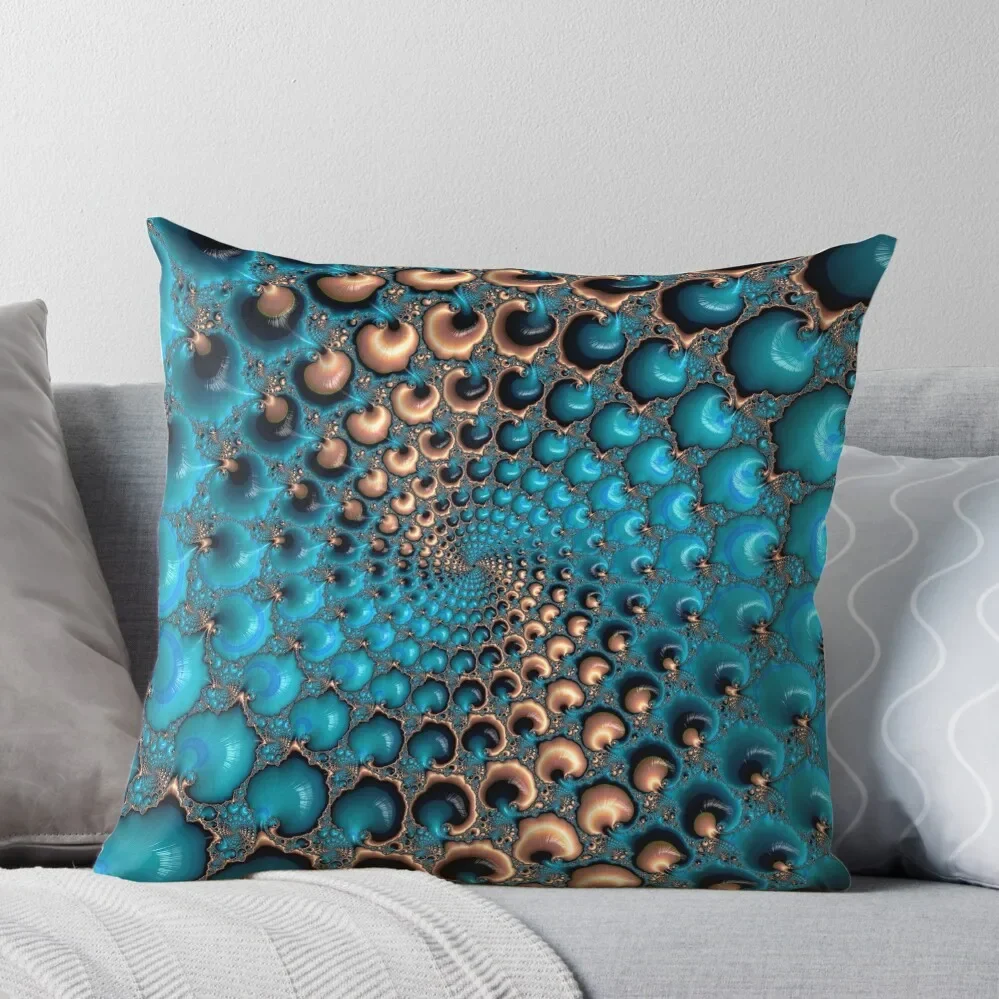 

Teal Circles Throw Pillow Cushion Cover Pillowcase