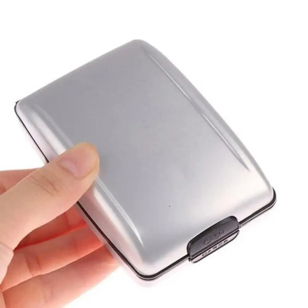 Aluminum Alloy  Fashion Easy to Carry Wallet Portable Card Case Mini   for Outdoor