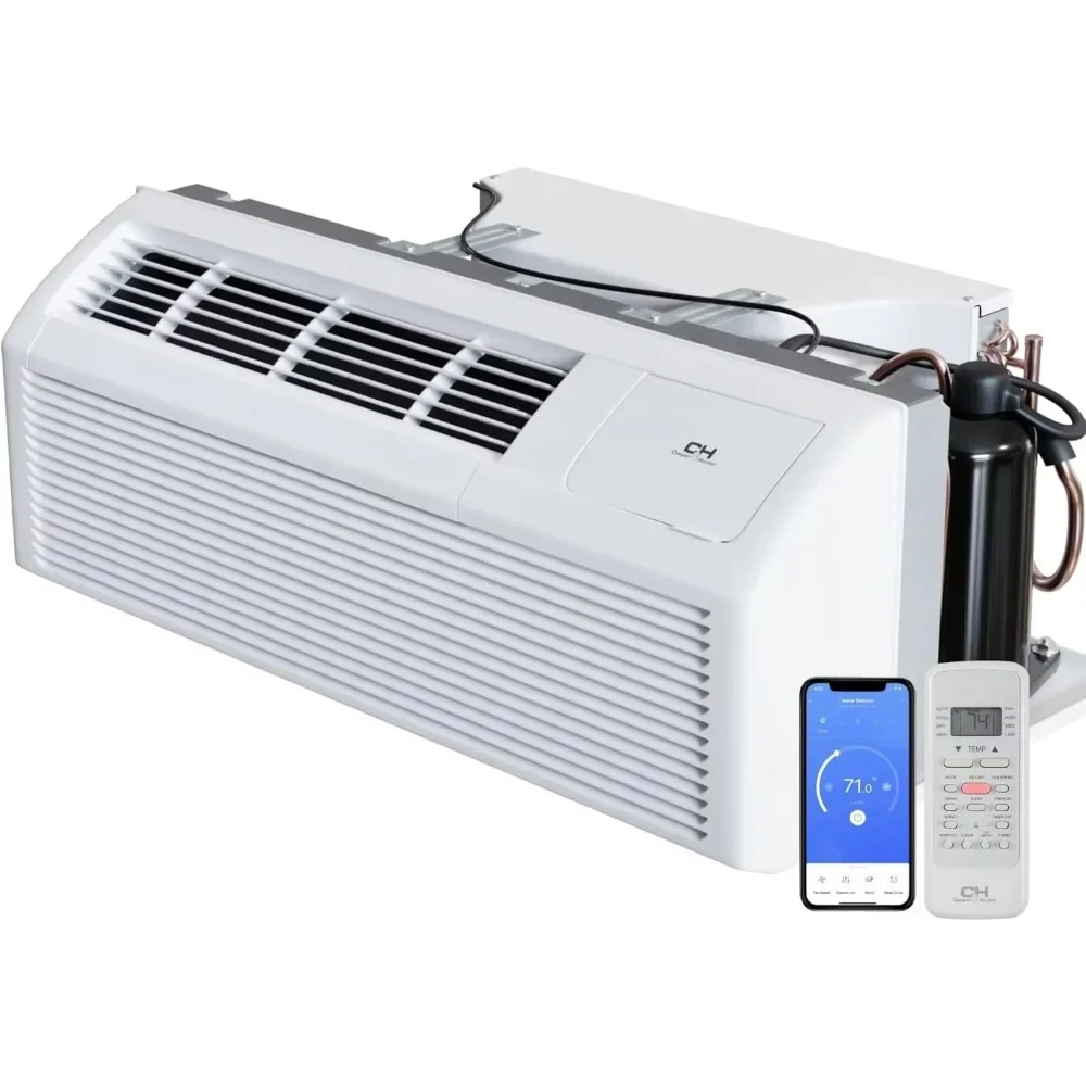 15,000 BTU PTAC Packaged Terminal A/C with Heat Pump (R32 Refrigerant) and 3.5 kW Electric Heater Including Wirele