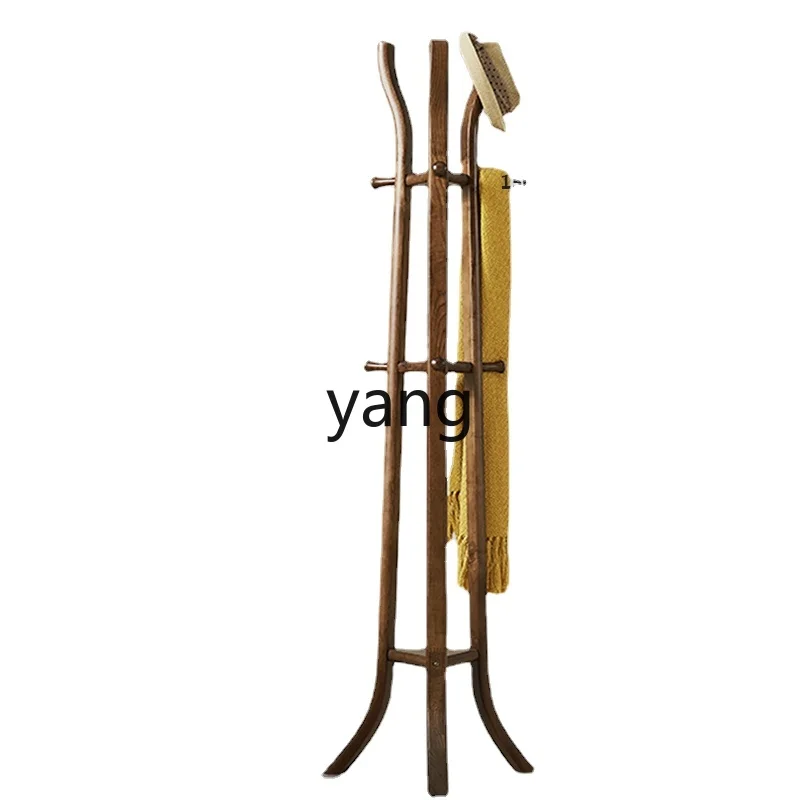 

Yjq Solid Wood Coat Rack Multifunctional Hanger Small Floor Bedroom Space-Saving Corner Creative