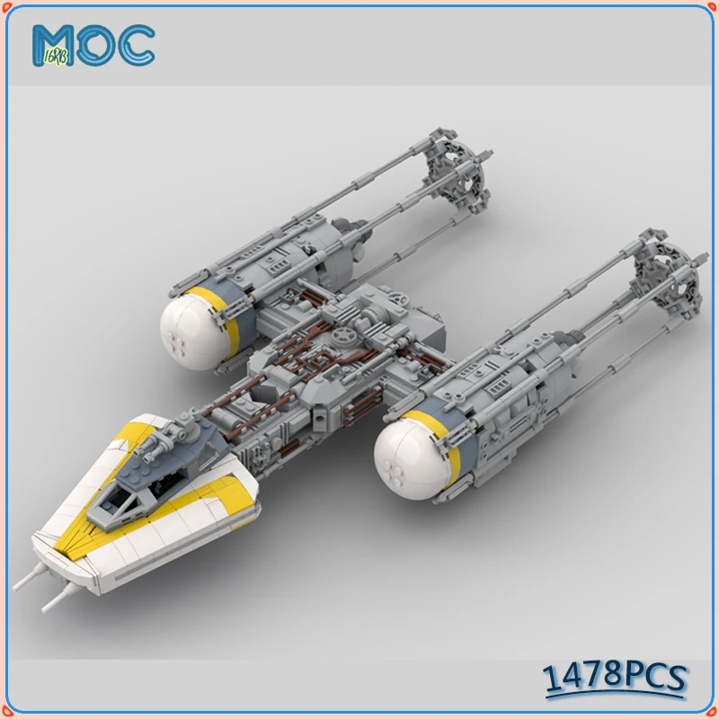 MOC Building Blocks Rebel Y-Bomber Spacecraft Spaceship Toys Model DIY Assemble Bricks UCS Display Creative Xmas Gifts 1478PCS