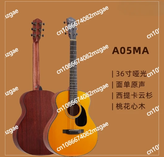 Acoustic Guitar, Mahogany Fingerboard, Spruce Panel, Mahogany Side Back