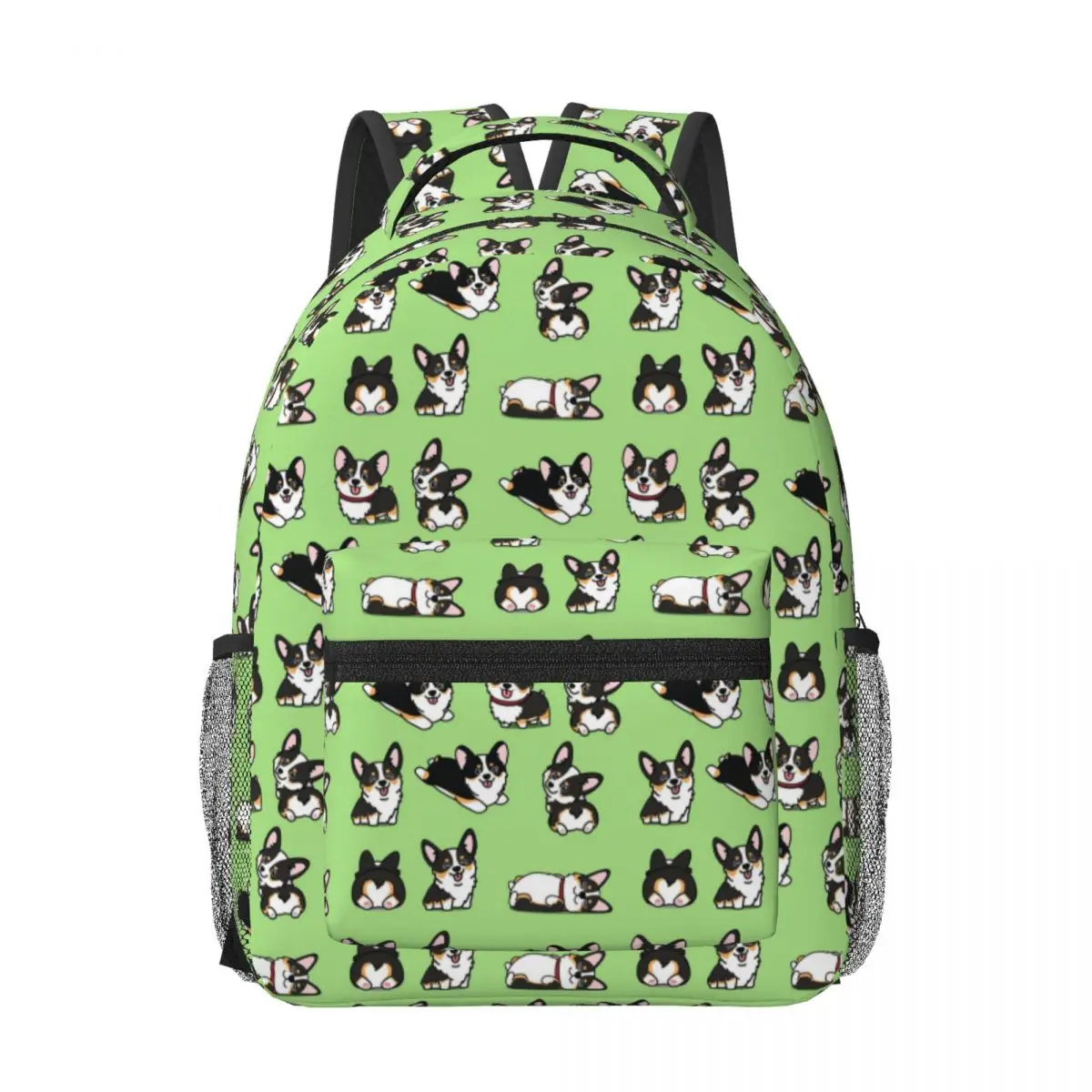 Kawaii Corgi Tri Color Woman Backpacks Boys Girls Bookbag Fashion Children School Bags Portability Travel Rucksack Shoulder Bag