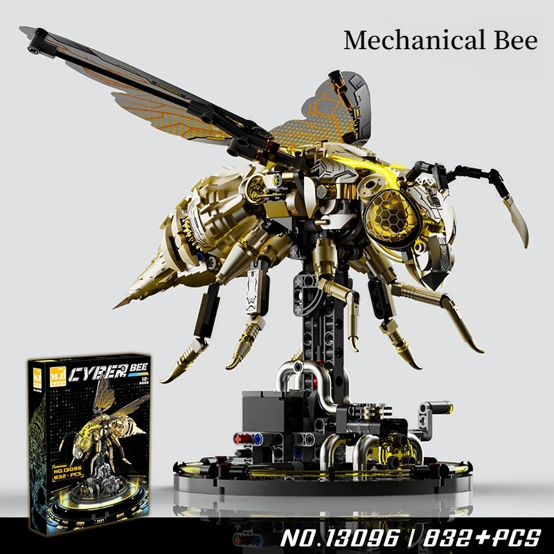 832PCS Of 747PCS Creatieve Mechanische Bee Mosquito Bouwstenen Met Power Motor Met LED Licht Bouwstenen Speelgoed Gift