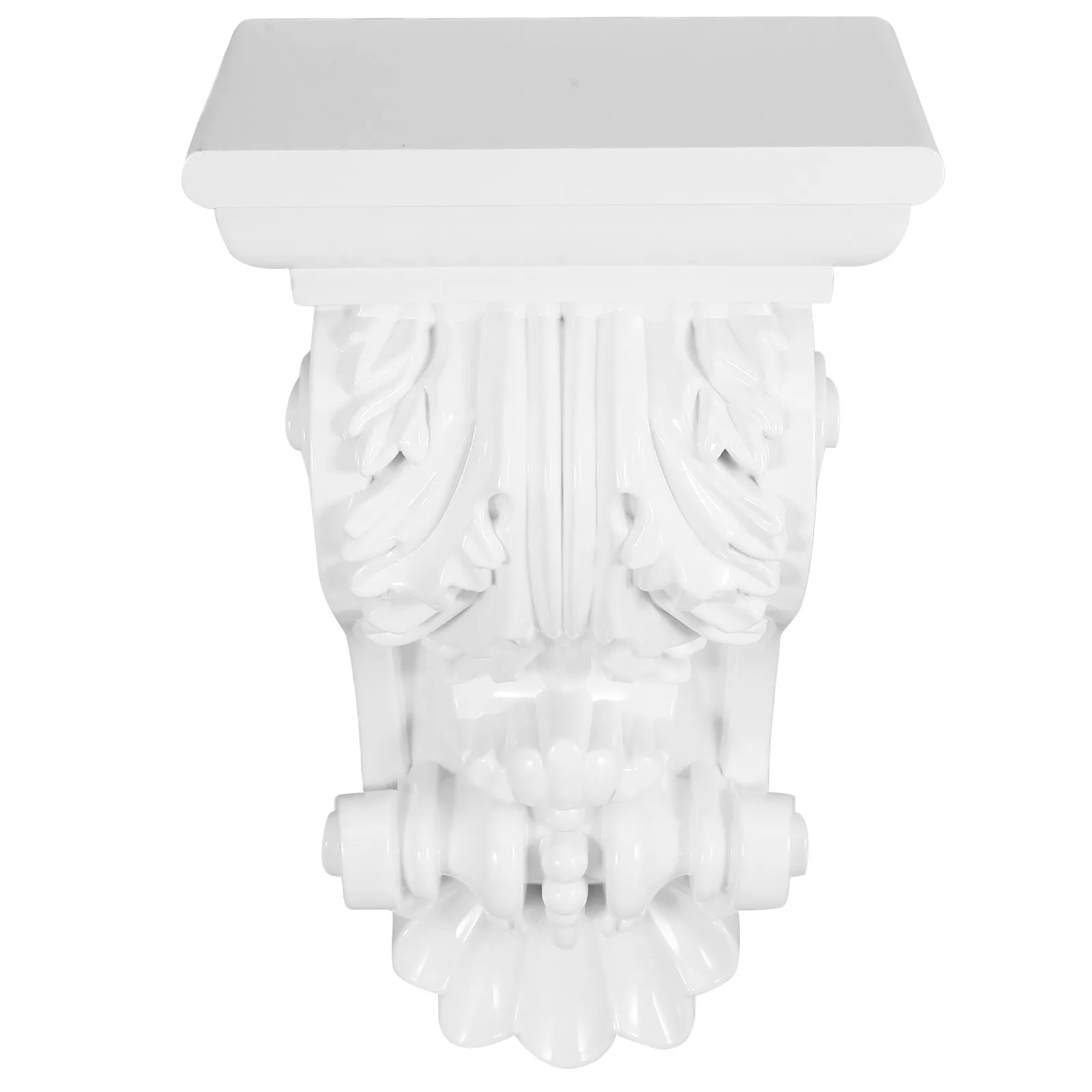 

European Style Beam Suspension Decorative Corbel White Carved Floral Ceiling Wall Appliques Furniture Onlays Corbel