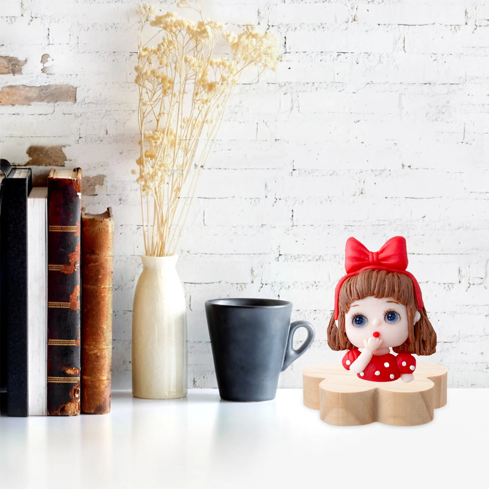 

6pcs Wooden Plaques for Crafts Durable Premium Materials Small Figurine Holder DIY Projects Sculpture Making Wood Base