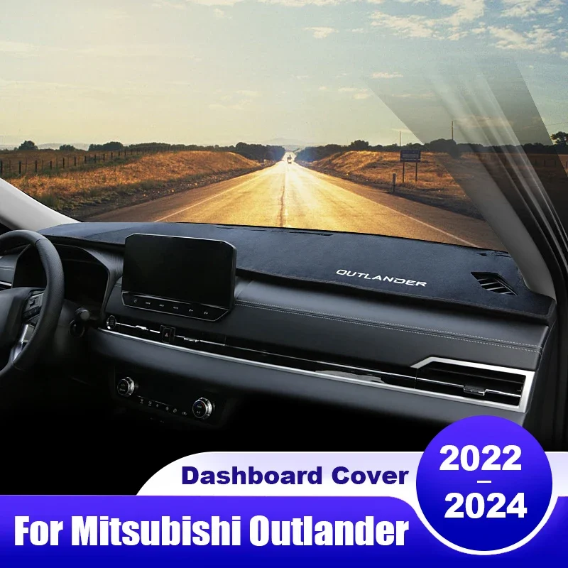 

For Mitsubishi Outlander PHEV IV 4 MK4 2022 2023 2024 Car Dashboard Cover Dash Mat Sun Shade Non-slip Pad Accessories