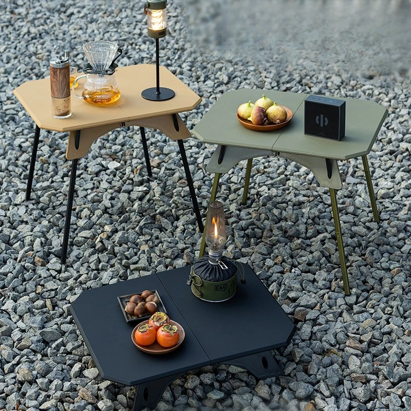 Lightweight Height Adjustable Foldable Plastic Table Portable Camping Desk Travel Barbecue Outdoor Countertop