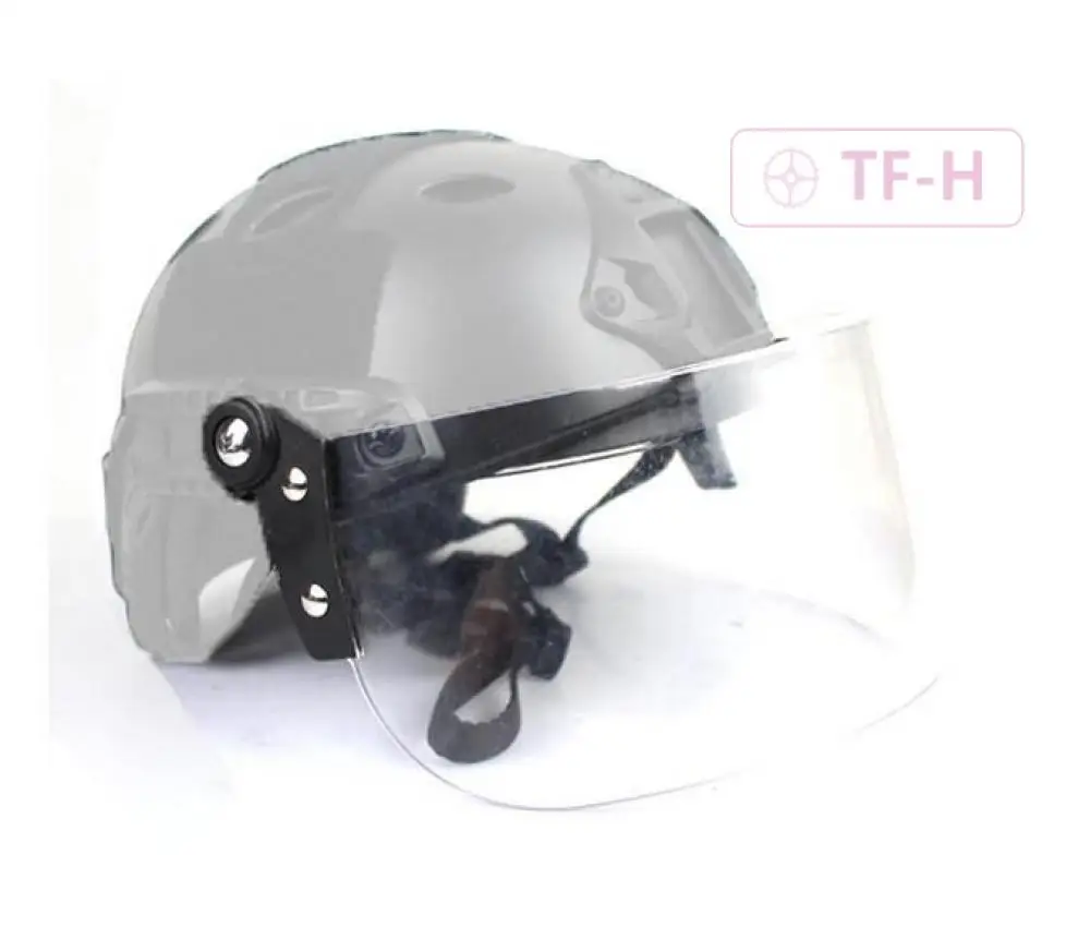 Hunting Paintball Tactical Helmet Visor Flip Up Face Shield Lens Riot Mask Rail Face Mask for Fast Helmet Guide Rail Accesories