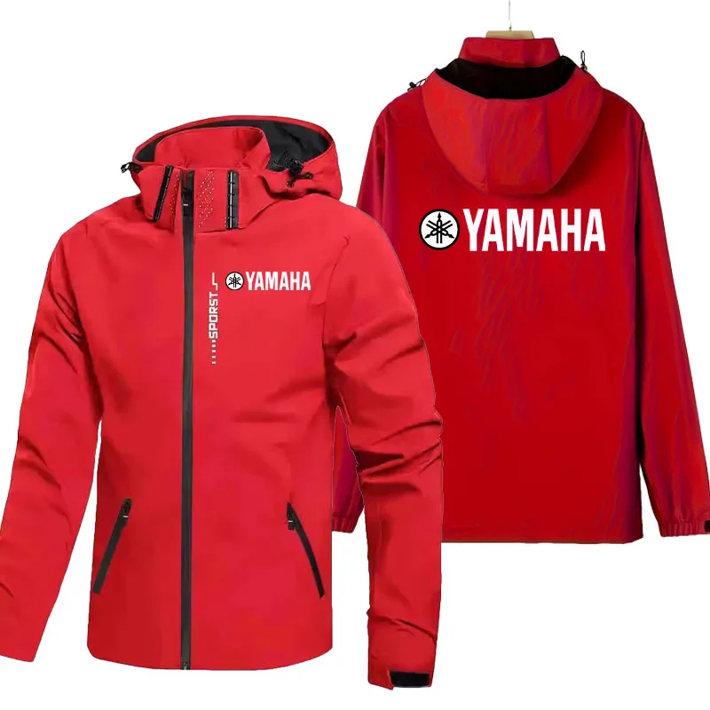 2026 Yamaha new off-road motorcycle waterproof jacket, unisex, with Yamaha logo, suitable for outdoor sports, hooded zipper jack