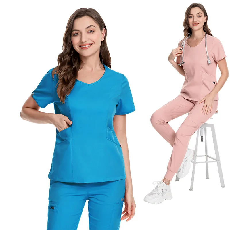 

Wholesale Fashion Scrubs Uniform Women Scrub Suits Hospital Work Set Veterinary Pet Shop Dental Clinic Nursing Service Workwear