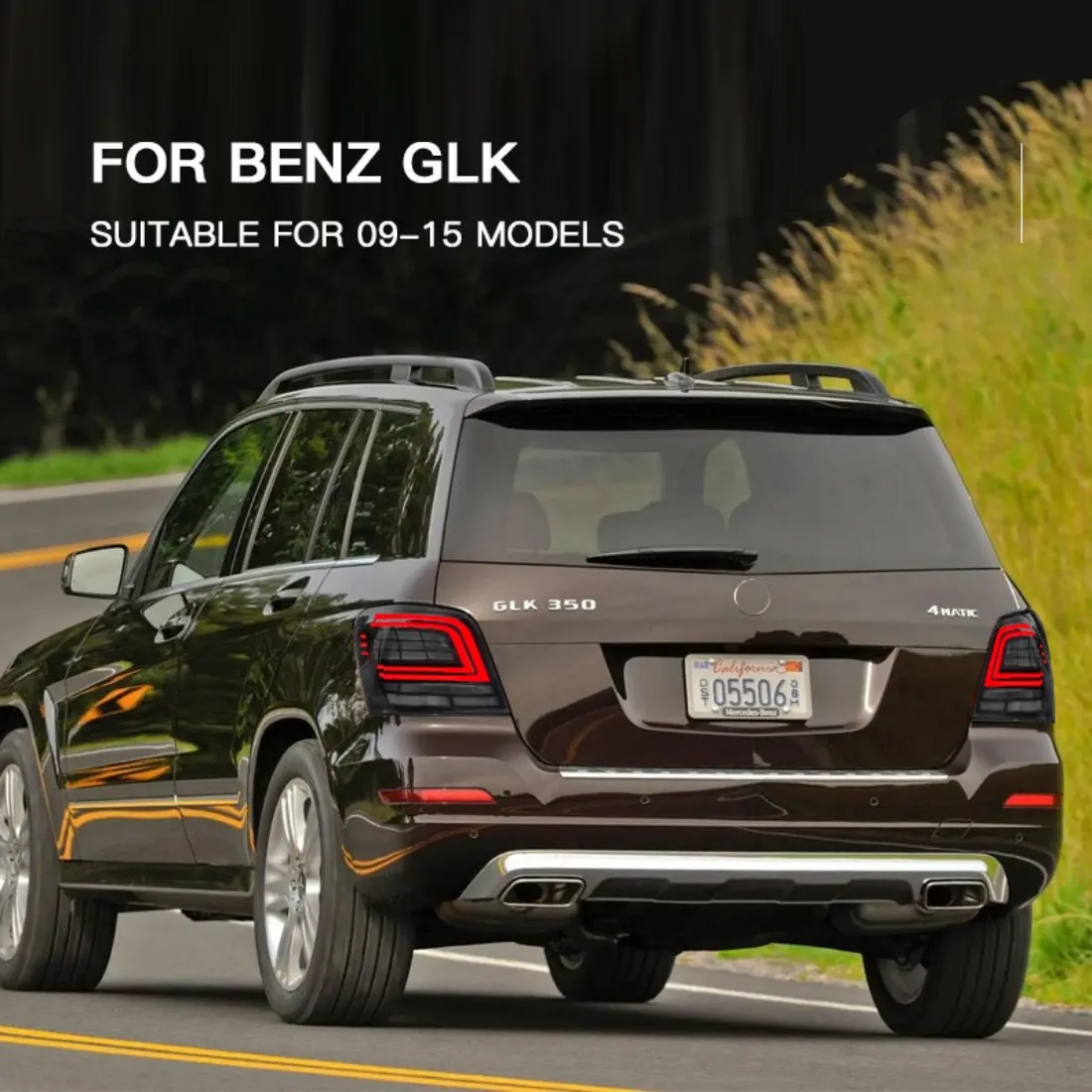 

Светодиодный задний фонарь для Mercedes-Benz GLK X204 GLK260 GLK300 2007-2015: указатель поворота, ДХО, задний габаритный огонь