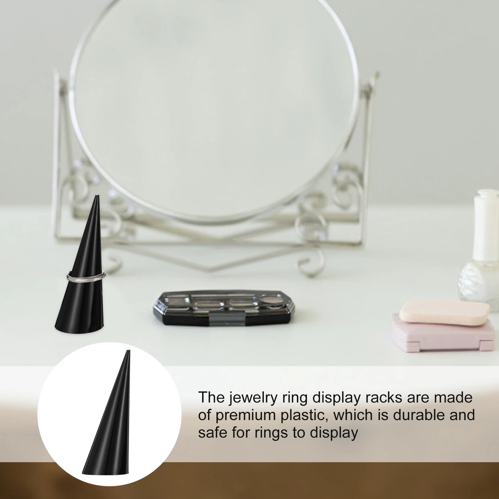 

4 pcs 1 Set Acrylic Ring Display Stands High-Quality Jewelry Storage Brackets Smooth Texture For Organized Ring Holder Exquisite