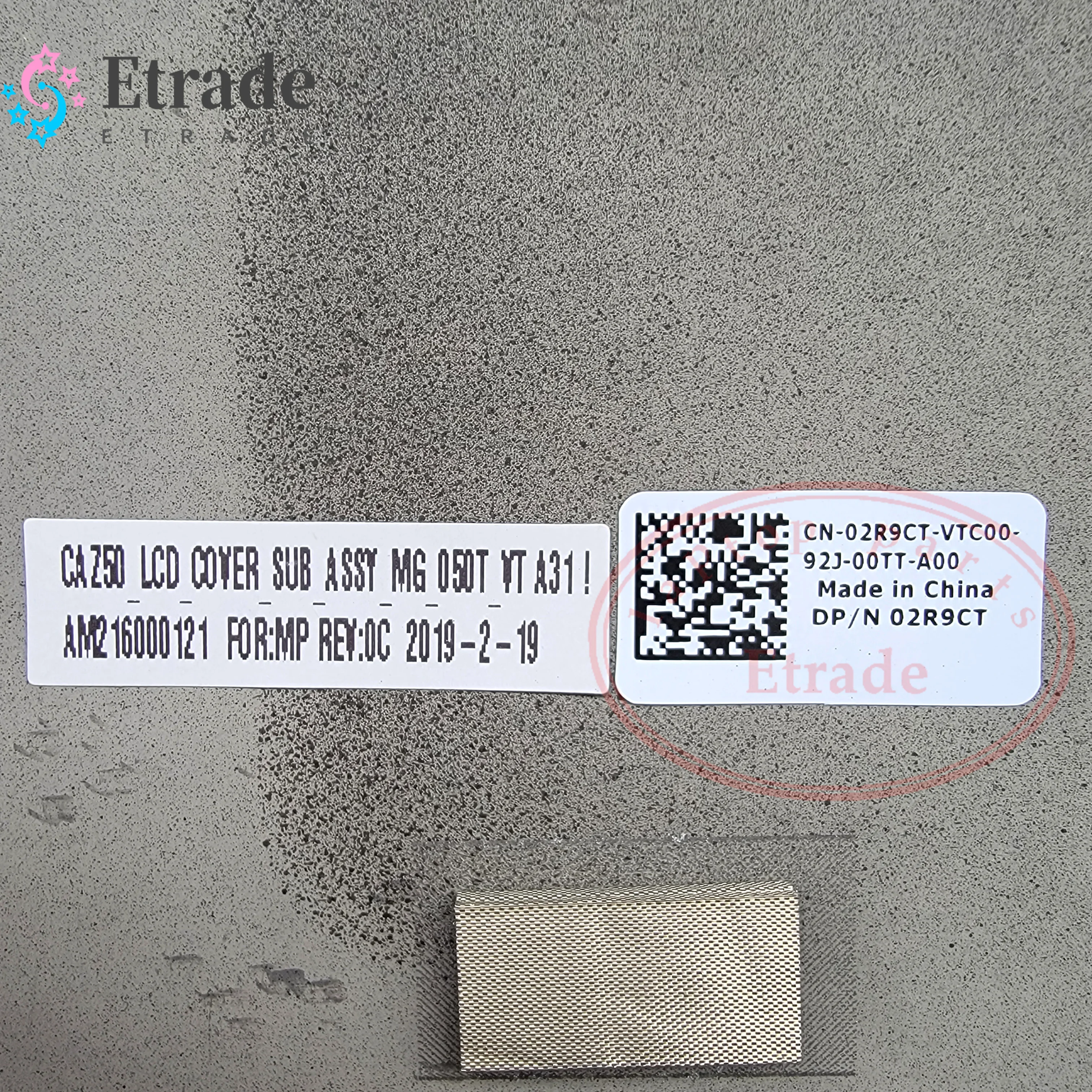 Imagem -06 - Tampa Traseira Lcd para Dell Latitude 7380 7390 E7380 E7390 Series Tampa Traseira 2r9ct 95 Novo Original