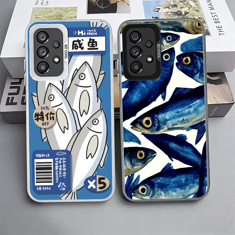 Discounted Salted Fish Shockproof Phone Case for Samsung A17 A16 A15 A14 A37 A57 A36 A56 A26 A35 A55 A25 A34 A54 A24 A13 A23 A33