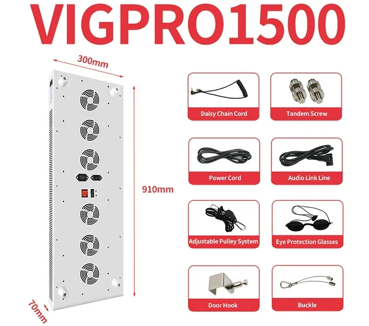 Grosir SGROW Cerdas High-End VIGPRO1500 660nm 850nm Perangkat Panel Tubuh Terapi Lampu LED Merah