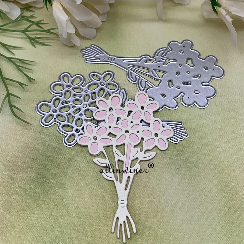 Bouquet of flowers DIY Craft Metal Cutting Die Scrapbook Embossed Paper Card Album Craft Template Stencil Dies